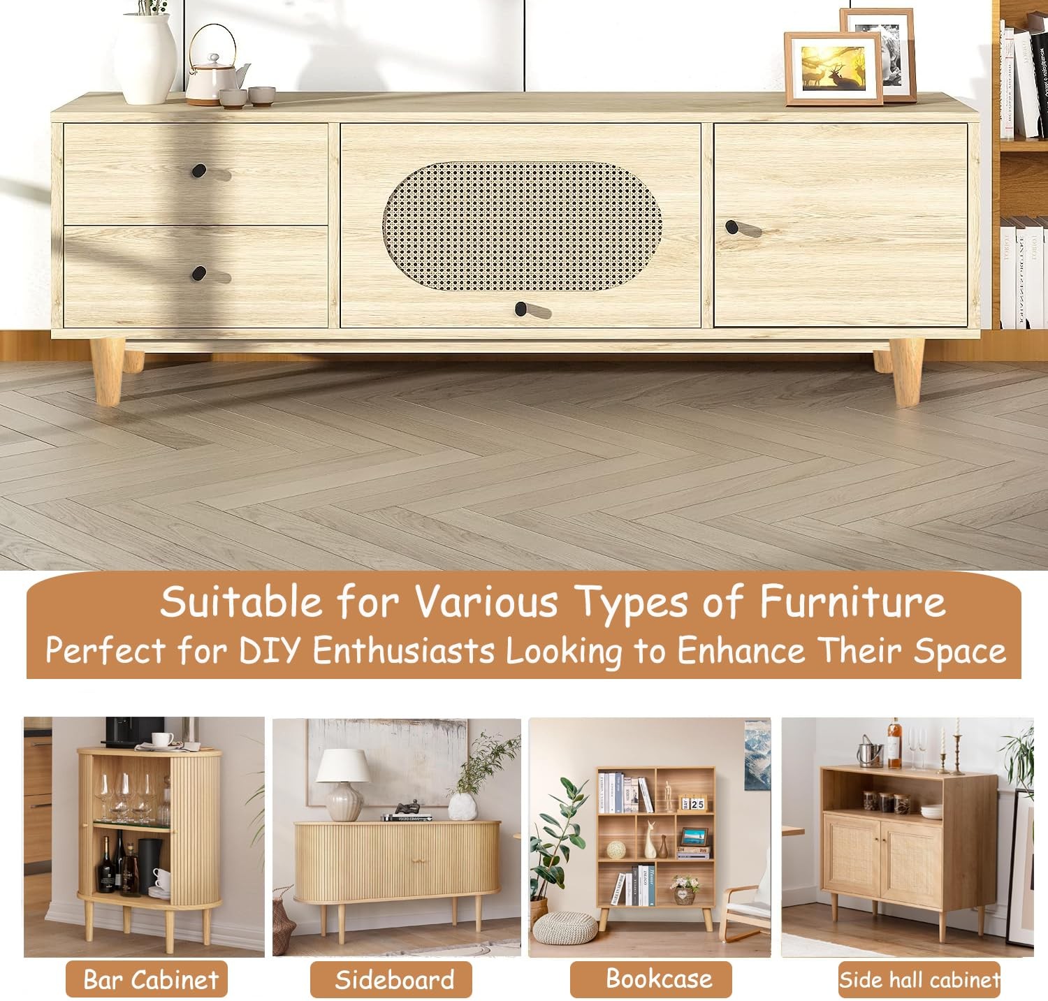 Yaliuliu 4 Inches Round Solid Wood Furniture 4 inch (Natural), Natural
