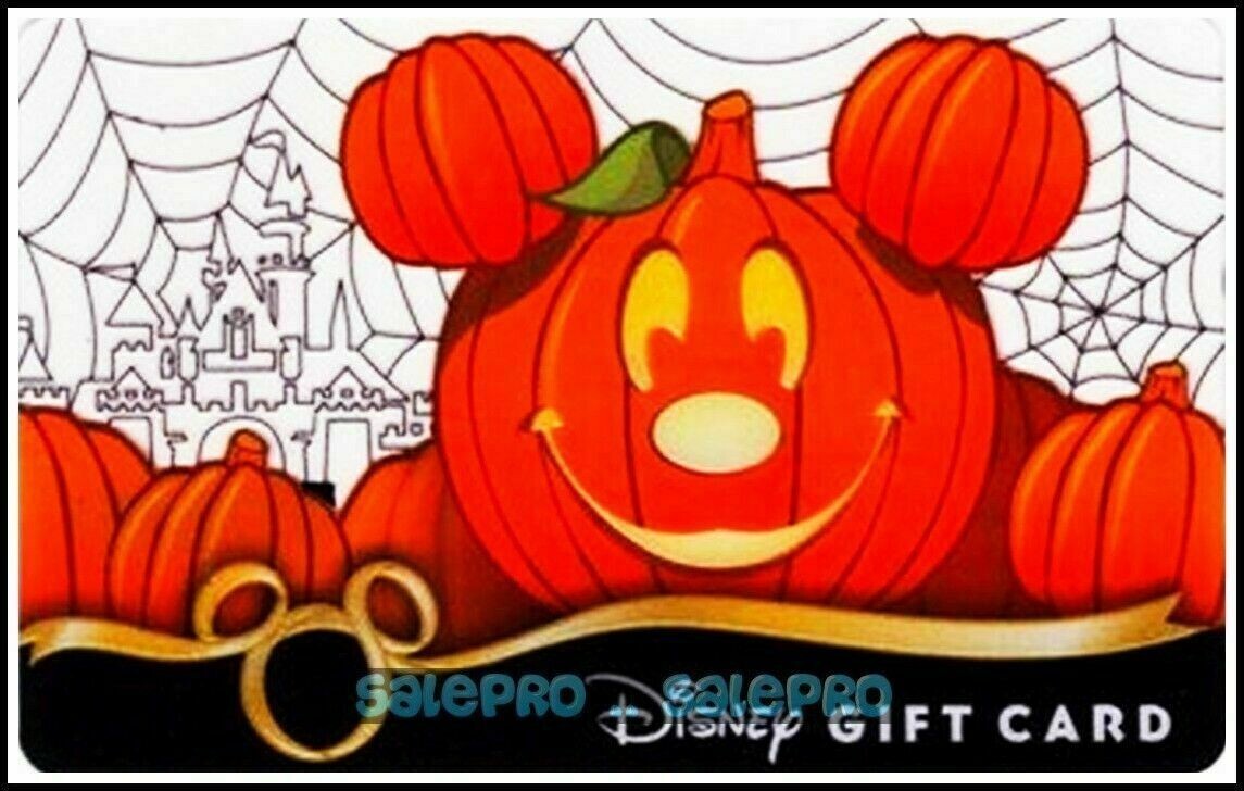 DISNEY MAGIC KINGDOM 2008 USA HALLOWEEN NIGHT PARTY RARE COLLECTIBLE GIFT CARD
