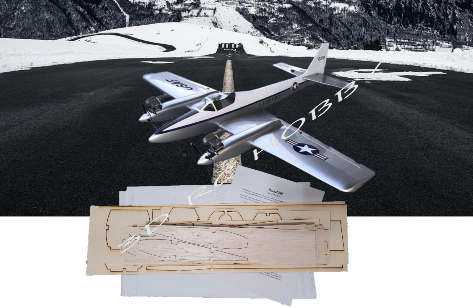 The Duellist 240 67" Wingspan RC Airplane Kit Laser Cut Balsa & Ply Short Kit