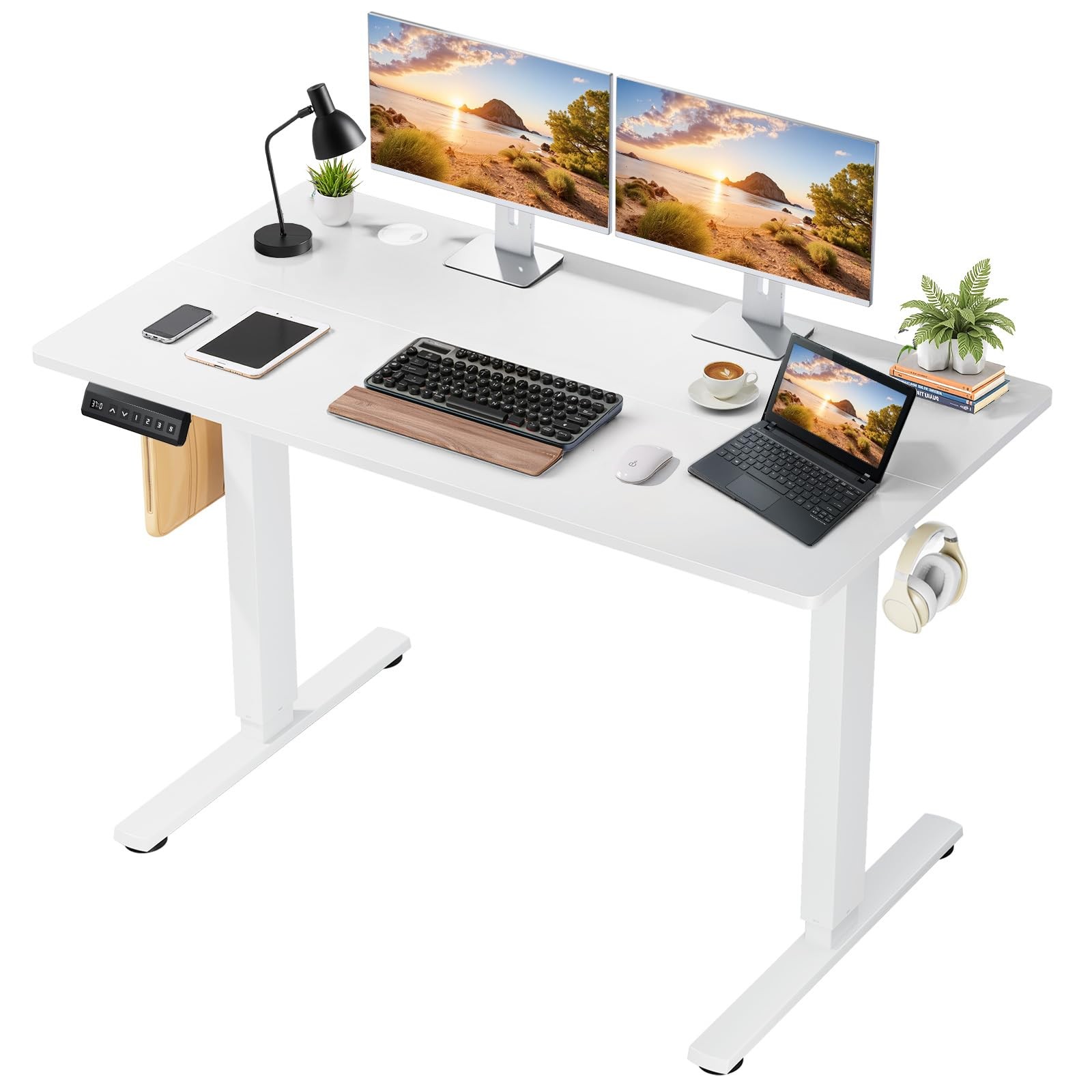 48 x 24 in Electric Standing Desk - Memory Height Adjustable Ergonomic Sit-to-St