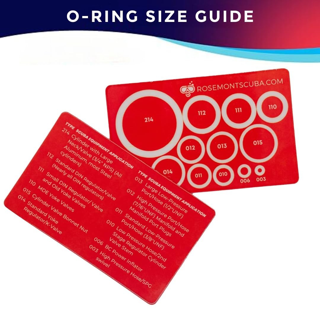 Comprehensive O-Ring Kit - 60 Scuba-Specific Sizes, Size Guide & Brass Picks