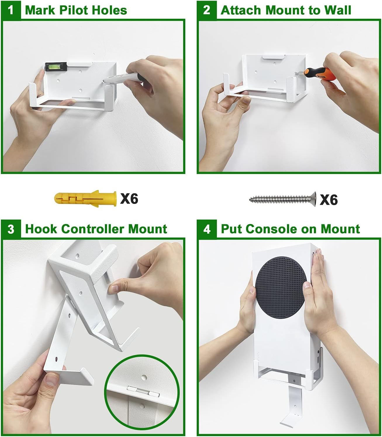 Wall Mount Bracket For Xbox Series S Console Accessories Behind TV Shelf