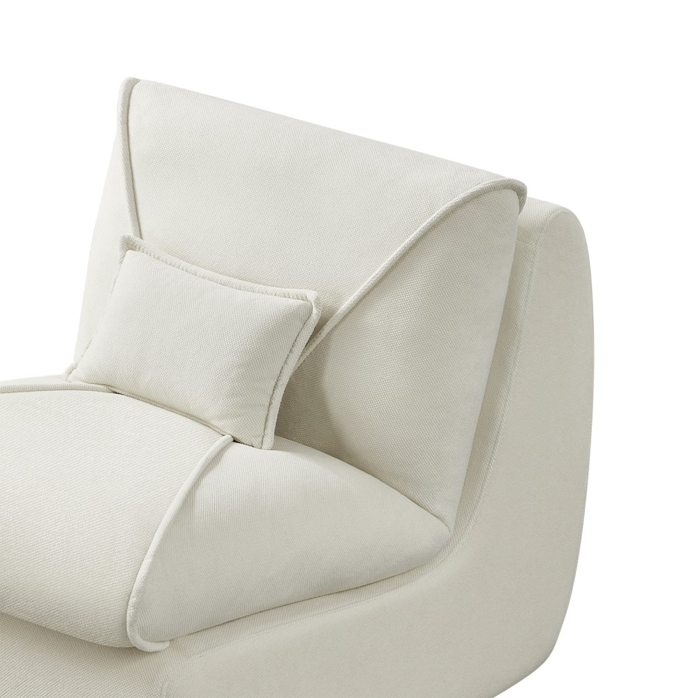 Lounge Chair with Footstool for Small Spaces Upholstered