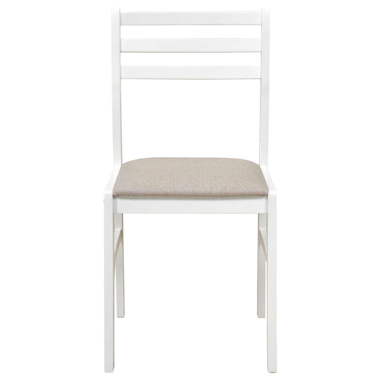 Coaster Bucknell 3-Piece Round Wood Drop Leaf Dining Table Set in White/Beige