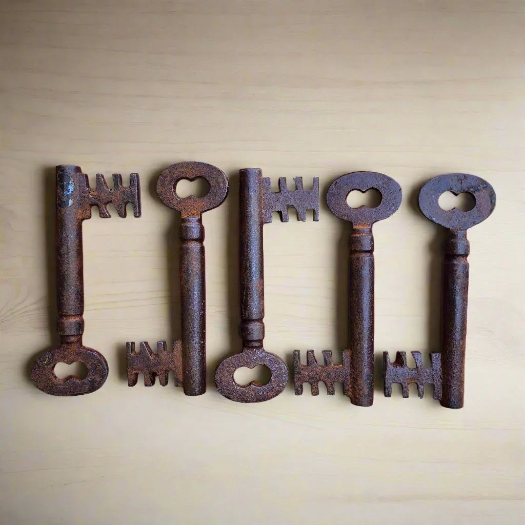 Dungeon Cast Iron Skeleton Keys Set of 5