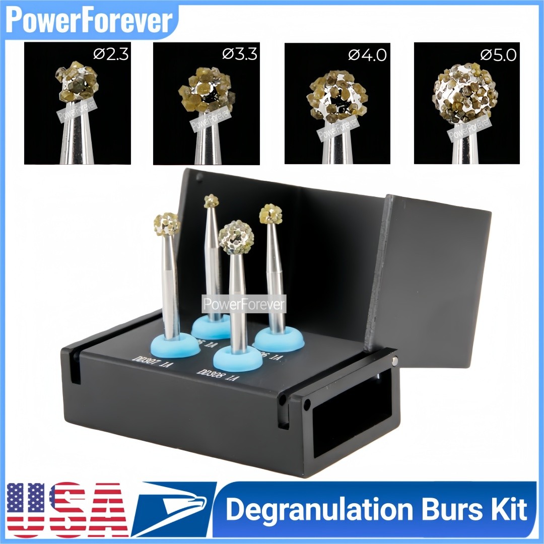 USA Dental Degranulation Burs Kit Bone Debridement Remove Tissue Debris Remnant