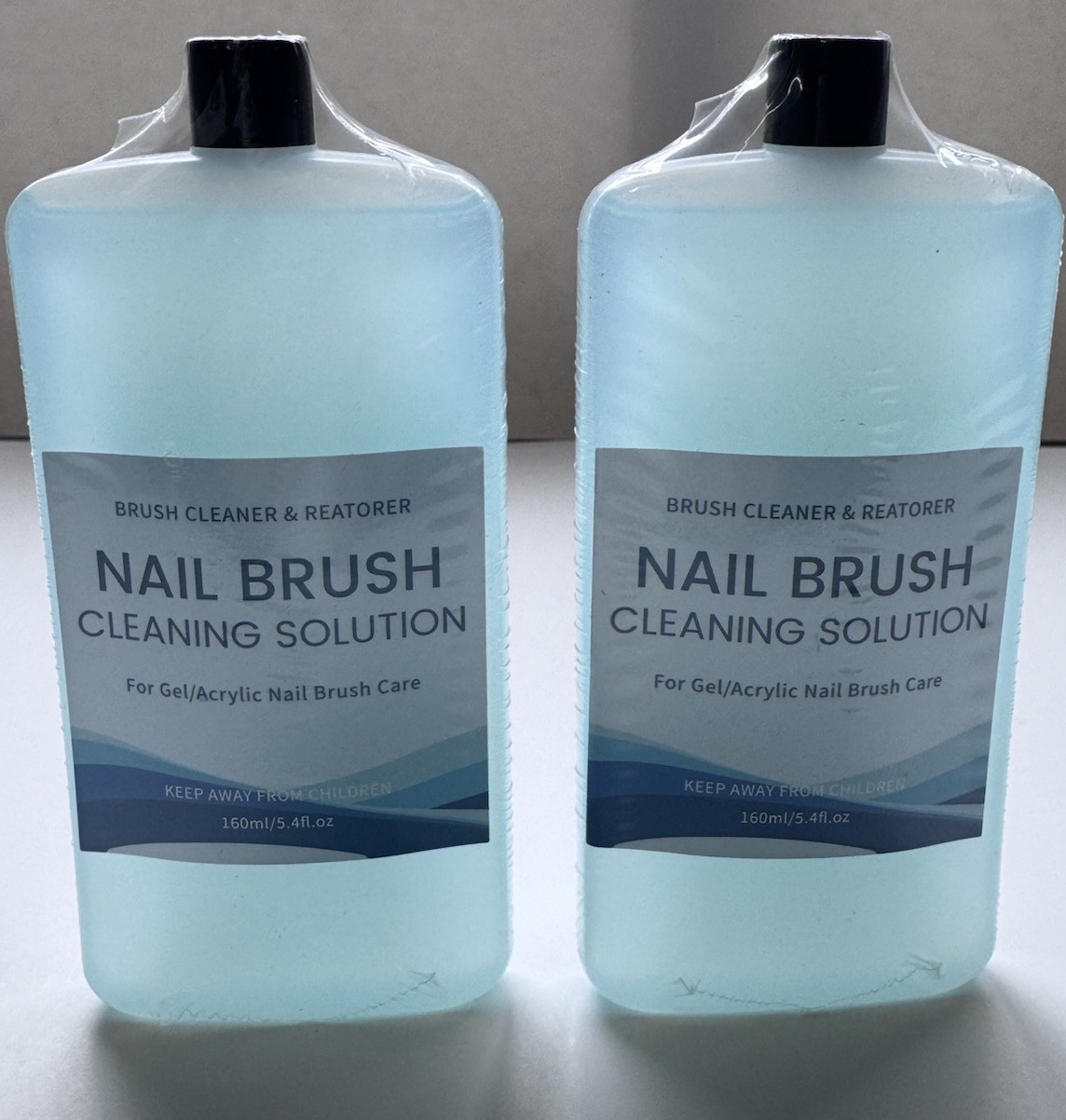 2 Pack Nail Brush Cleaner 160ml Acrylic Brush Cleaning Solution Nail Liquid