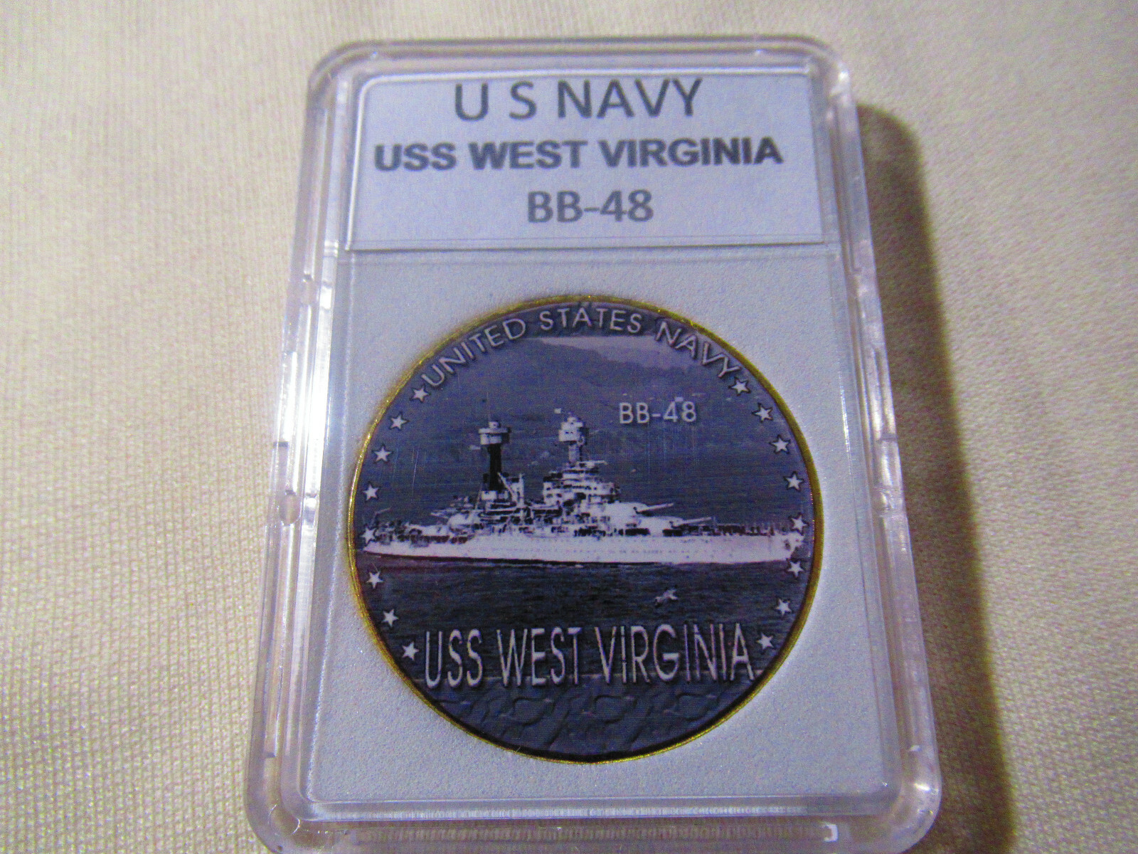 US NAVY - USS WEST VIRGINIA / BB-48 Challenge Coin