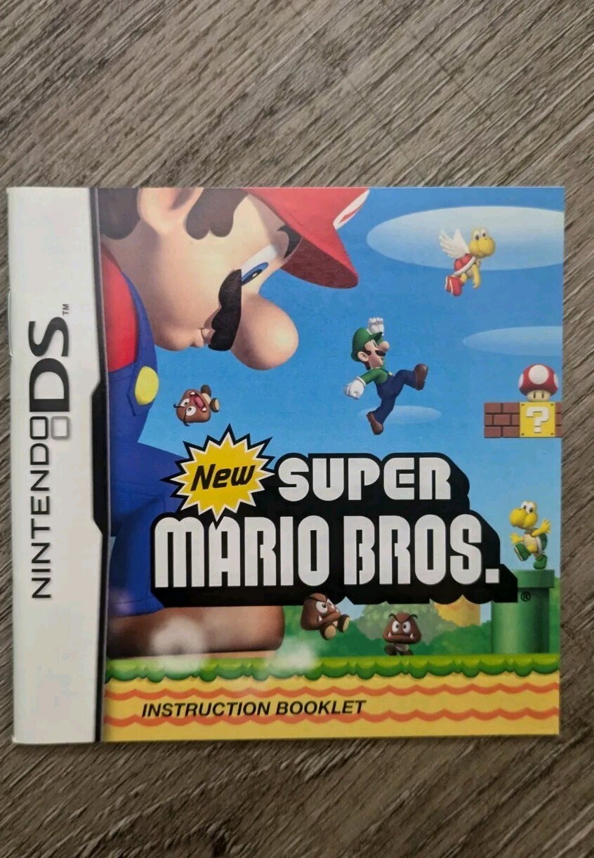 New Super Mario Bros. DS Nintendo DS Instruction Manual Booklet ONLY