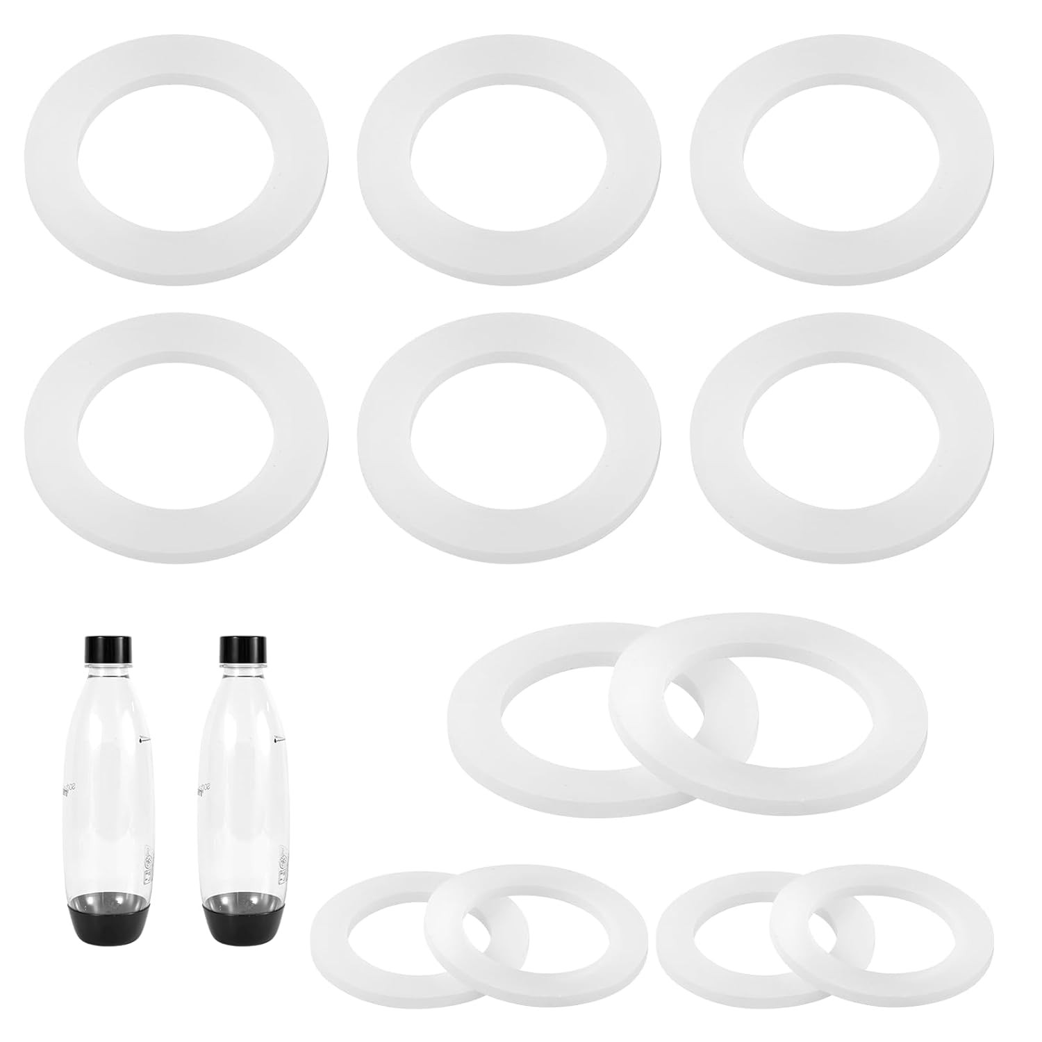 12pcs White Silicone Gasket O Ring for Sodastream Bottle Cap Seal Replacement PE