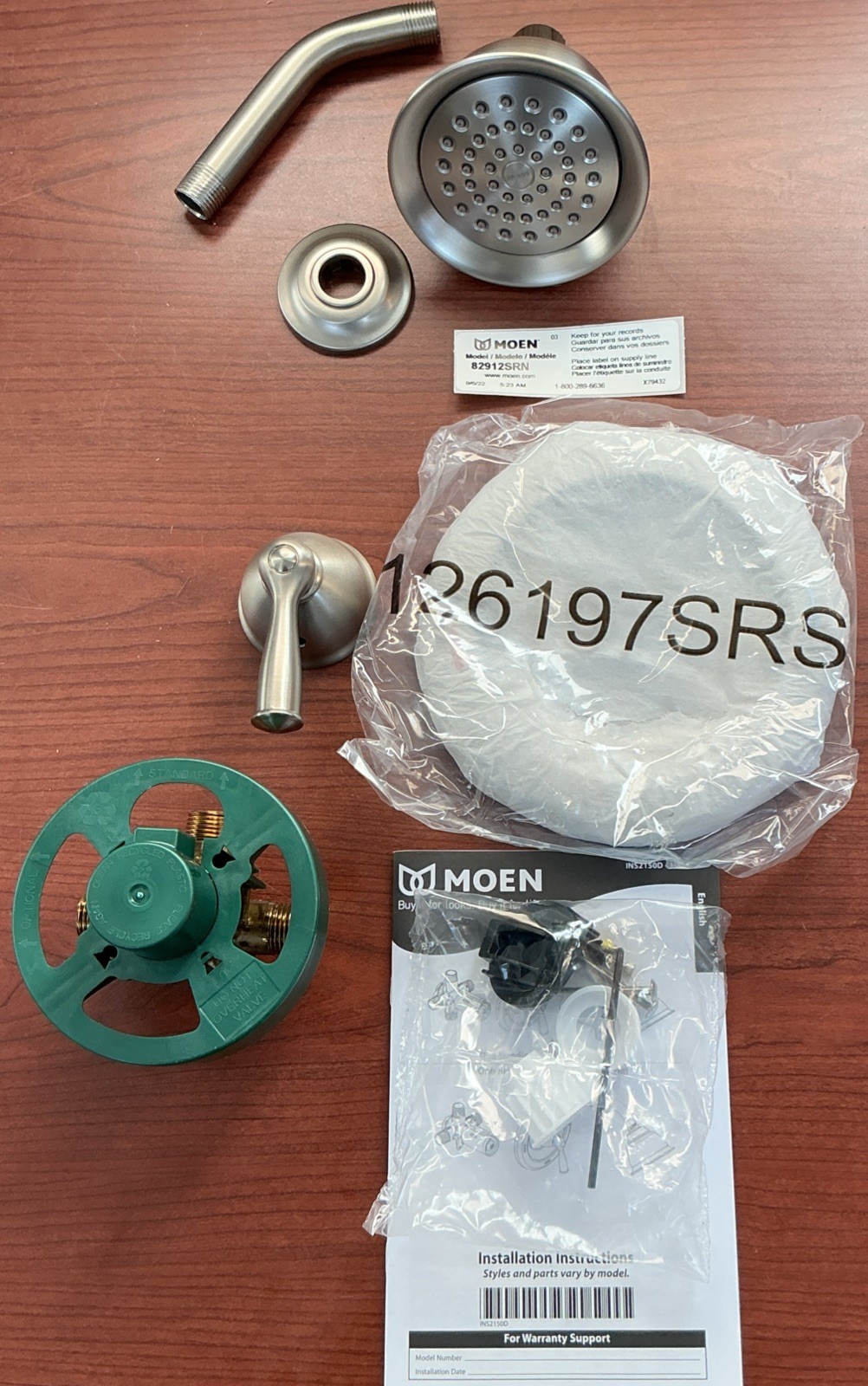 NEW Moen Banbury 82912SRN  Shower Trim/Valve/  in Spot Resistant Nickel B62