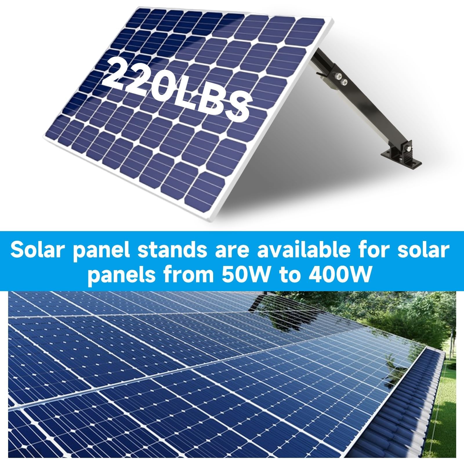 Oungy Adjustable Solar Panel Tilt Mount Brackets Aluminum Alloy Solar Panel