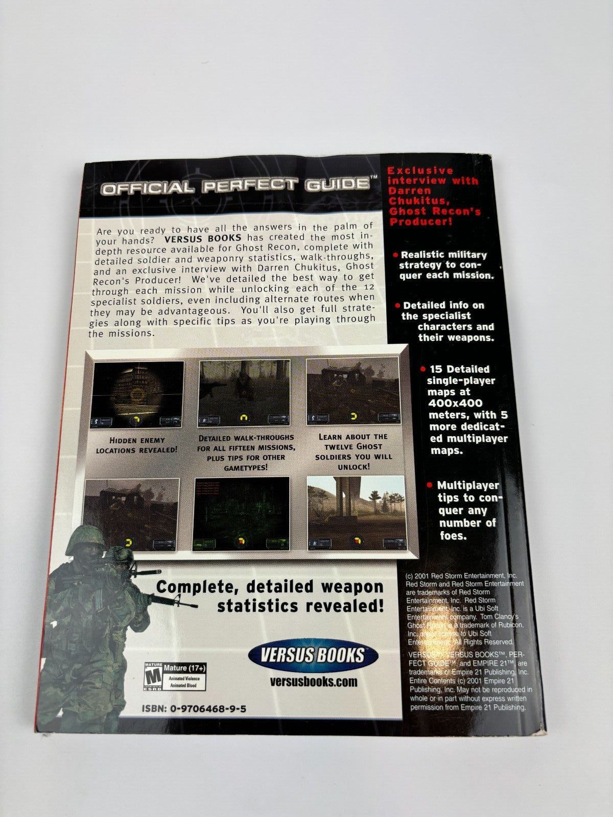 TOM CLANCY's GHOST RECON Versus Books PERFECT GUIDE Game Strategy PC Gamecube