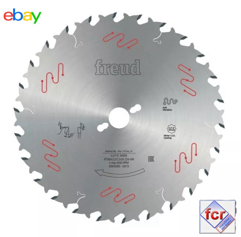 FREUD WOOD BLADE DIAMETER 300mm sp. 3.20 TEETH 26 hole 30mm COD. LU1C 0400