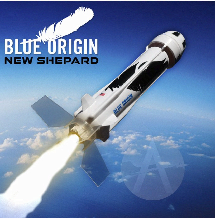 Apogee Blue Origin New Shepard Model Rocket Kit Skill Level 1 Easy Build Launch