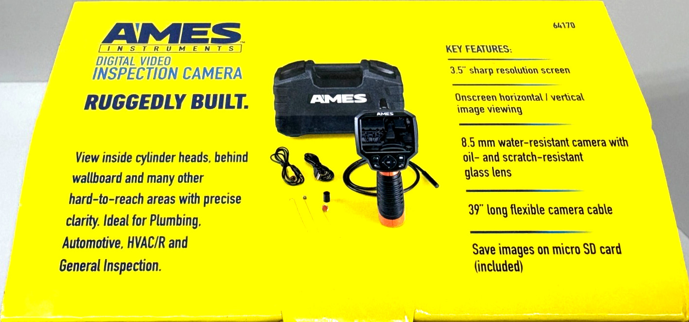 AMES INSTRUMENTS 64170 3.5" Digital Video Inspection Camera new