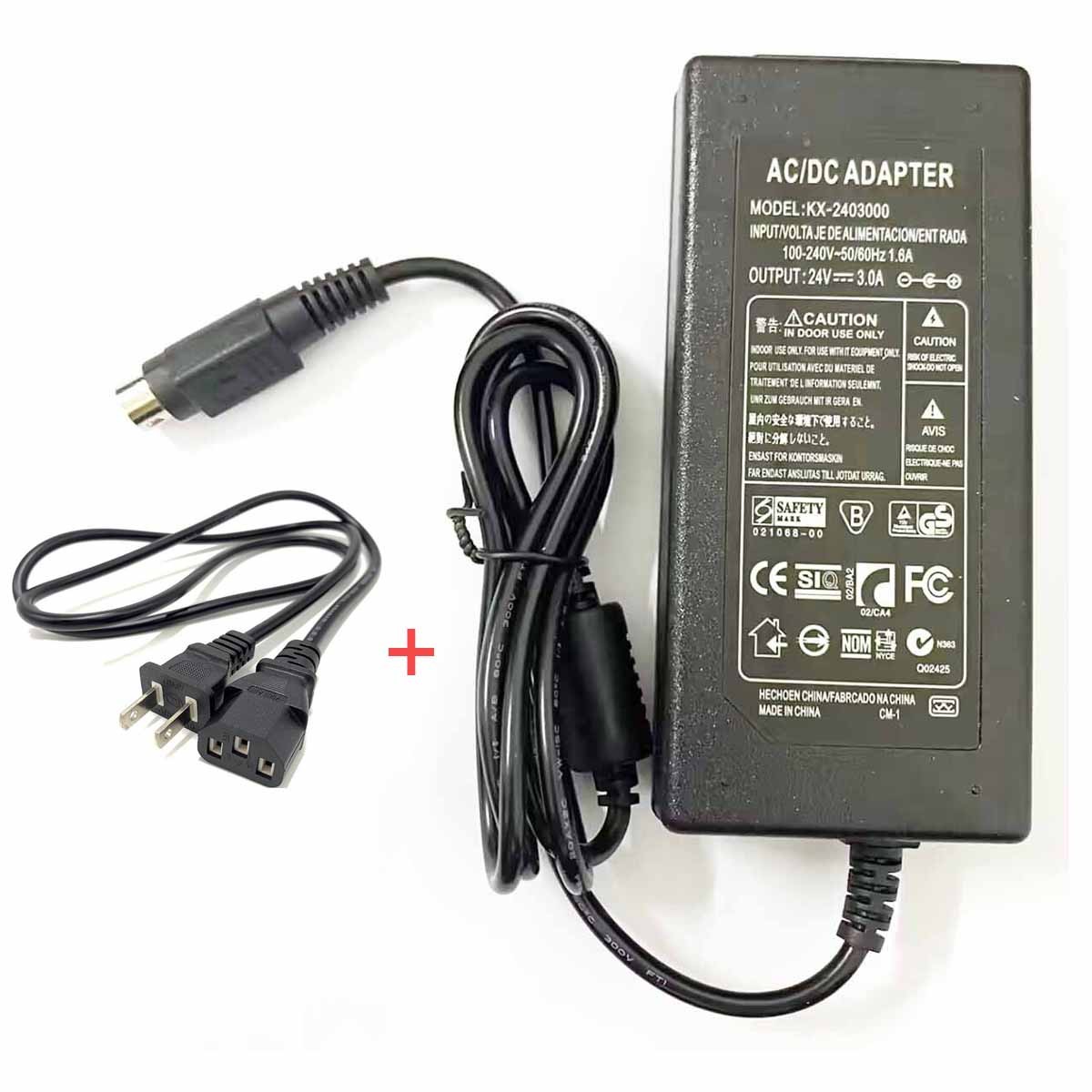 Lot3 Kit Adapter 24V 3A for Gprinter GP1124D GP1324D GP-7645I GP-7635III Supply