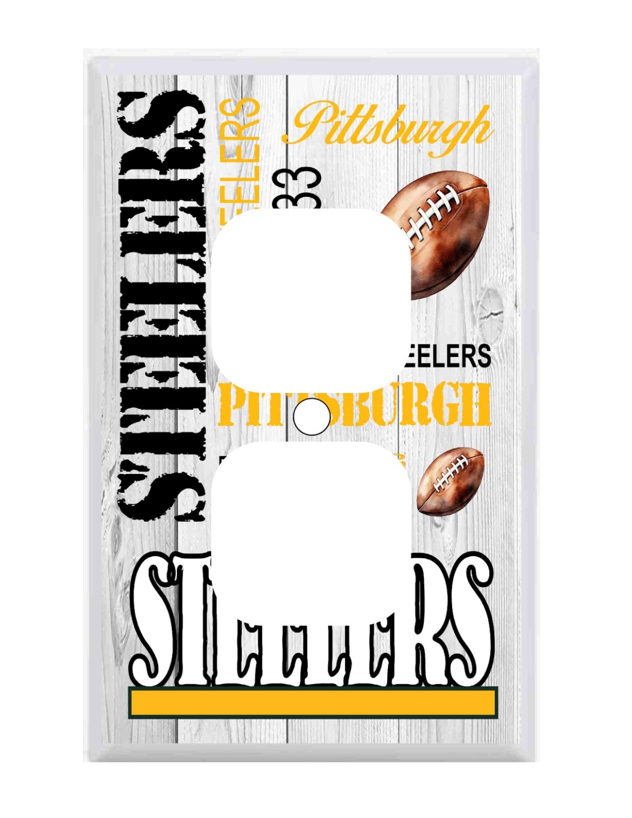 Pittsburgh Steelers Subway Art Standard Wall Outlet Cover NFL football mens