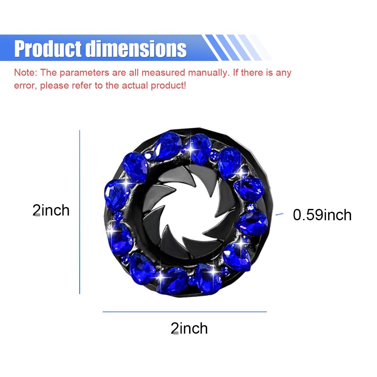 Bling Crystal Car Push Start Button Cover, Shiny Rhinestone Auto Engine Start St