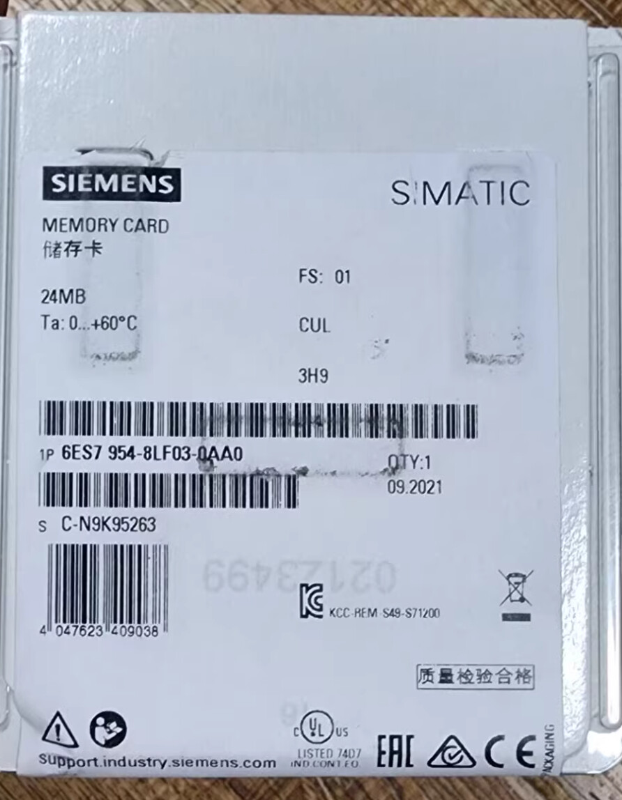 SIEMENS S7-300/C7/ET 200 Micro Memory Card 6ES7954-8LF03-0AA0