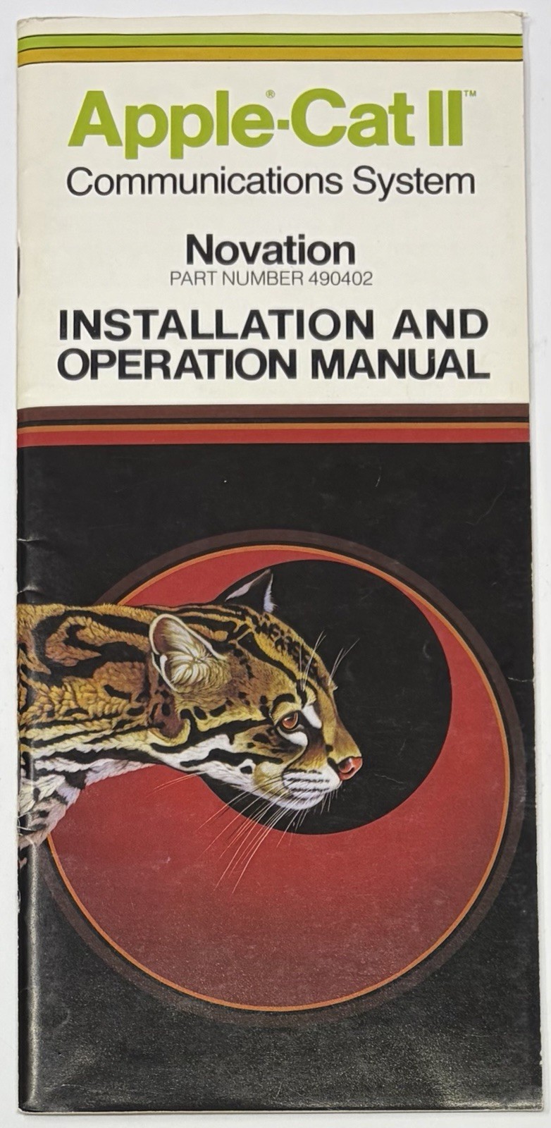 Apple-Cat II Communication System Installation & Operation Manual 1981 Novation