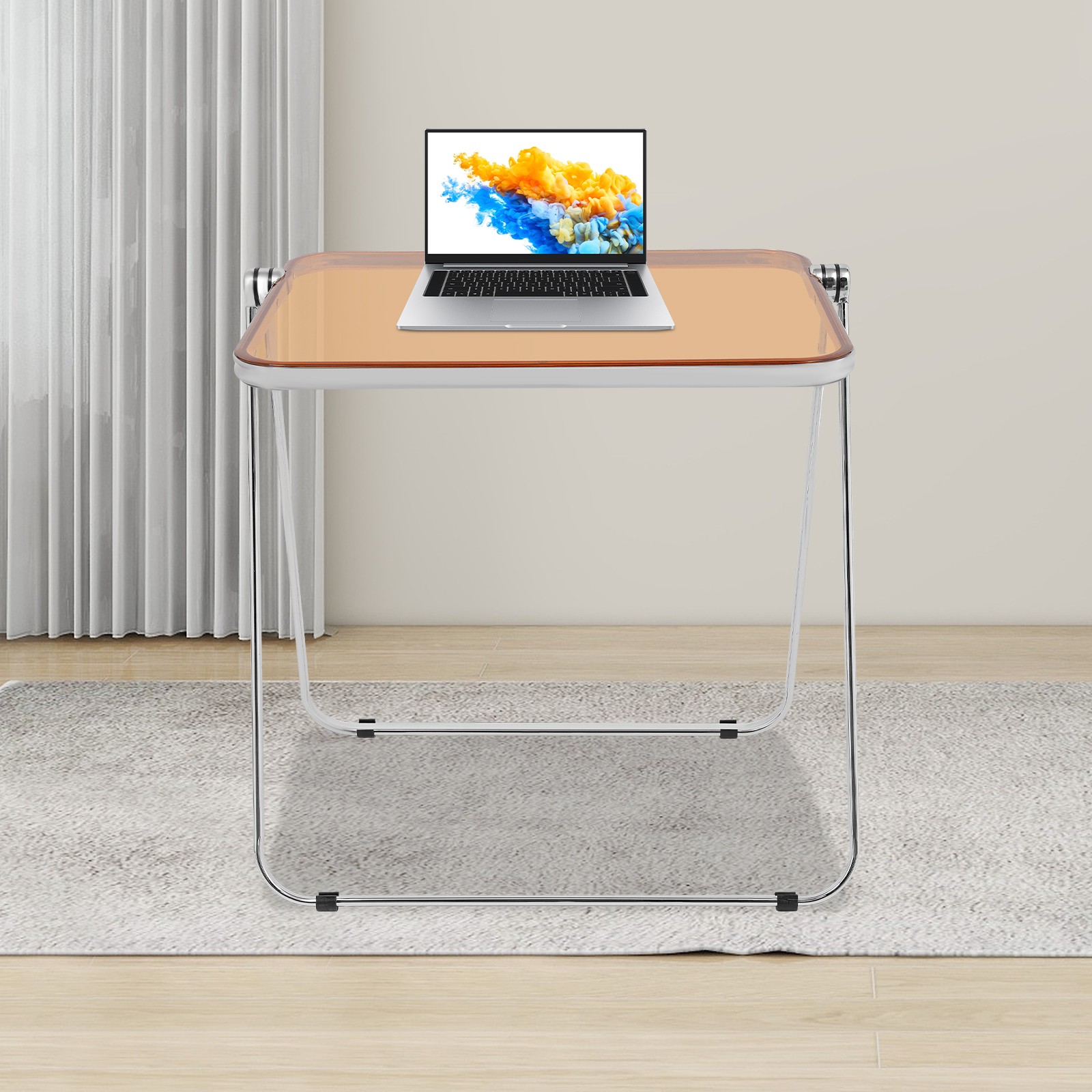 Clear Folding Table Camping BBQ Dining Table Indoor Outdoor Work Computer Desk