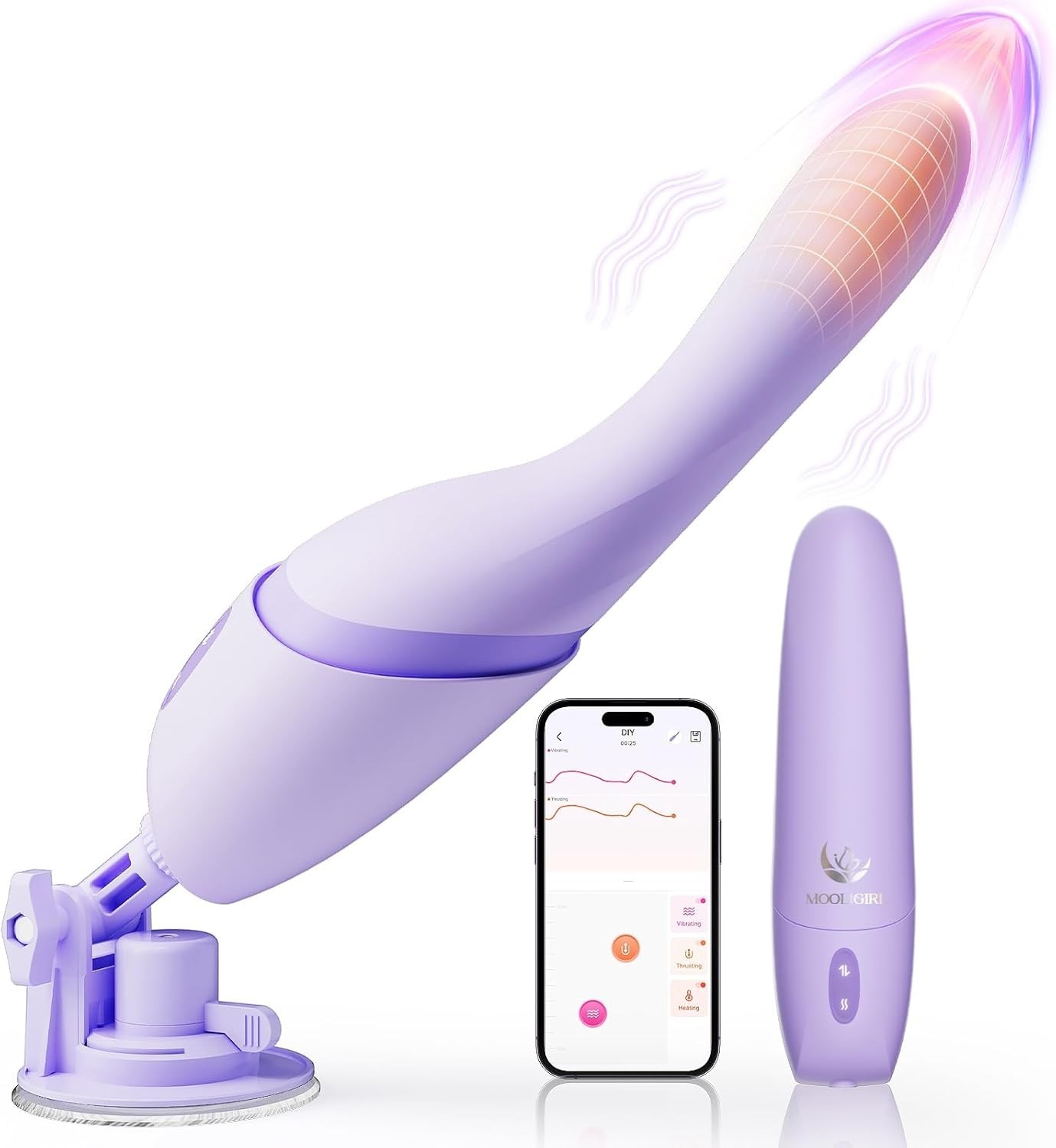 Automatic Thrusting Dildo Sex Machine for Women Hands-Free Sex Toys Heating US
