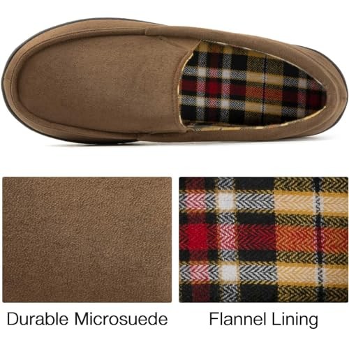Men's Alexander Flannel Lined Loafer Slipper 11 Coffee