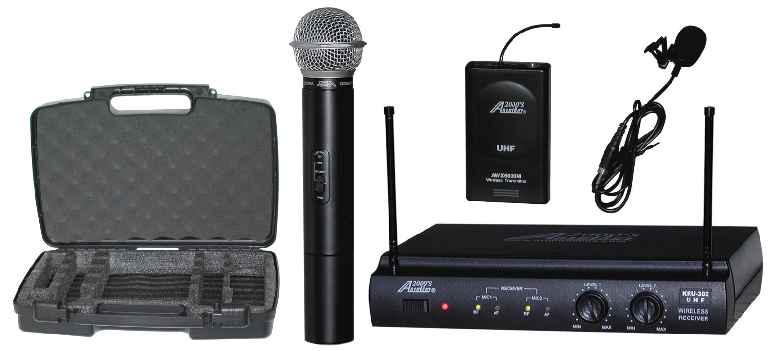Audio2000'S AWM6032UL Handheld & Lavaliere Wireless Microphone System-MR