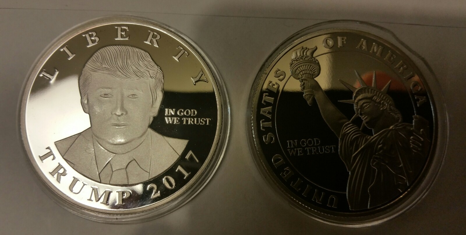 US 45th President of USA 2017 silver plated liberty coin Donald Trump