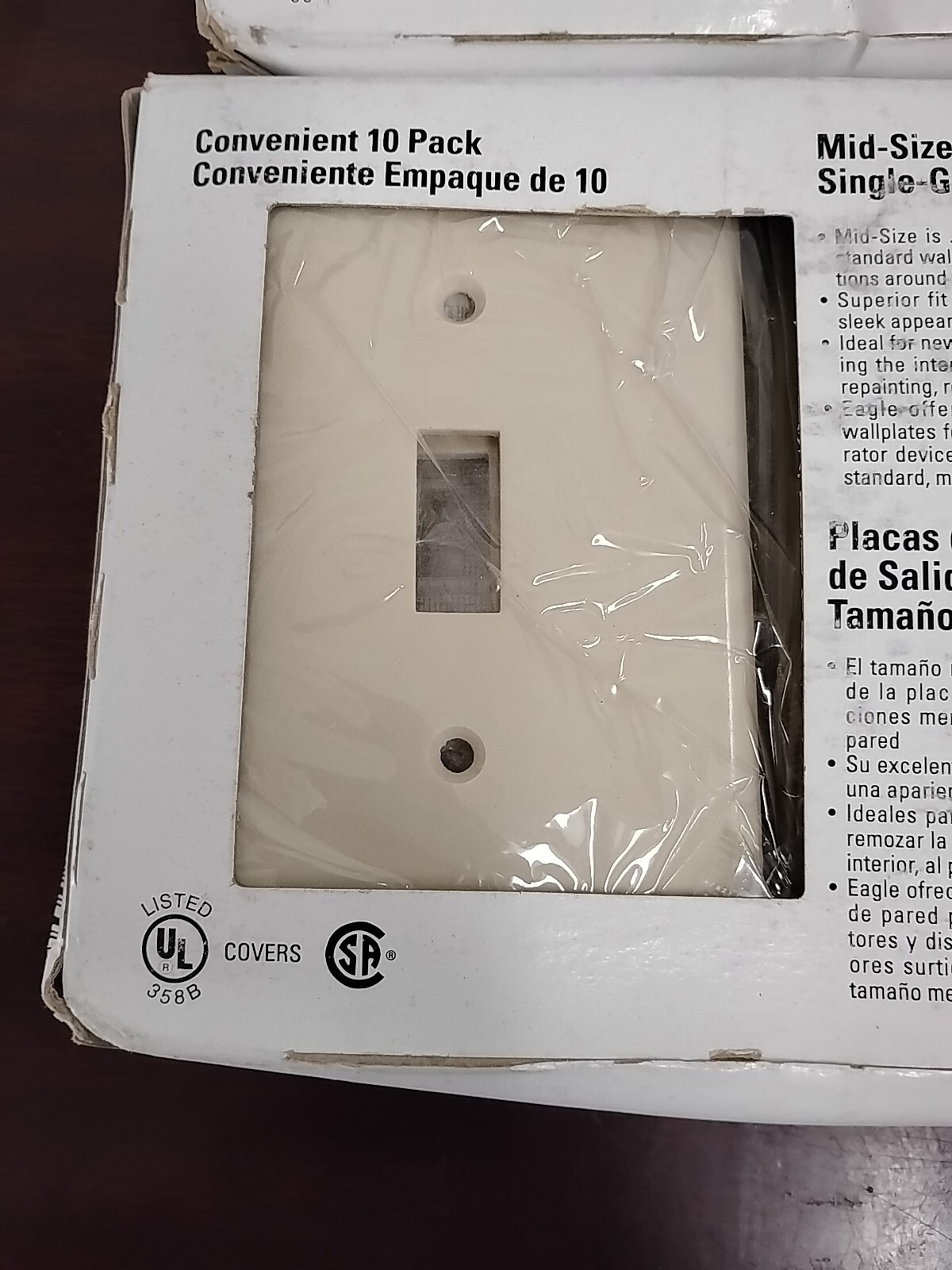 20 Eagle Ivory Mid-Size Flush 1Gang Toggle Switch Wallplates 2034V. New