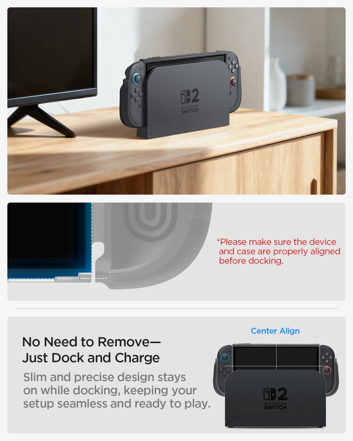 For Nintendo Switch 2 | Spigen Ultra Hybrid Case Dockable Cover