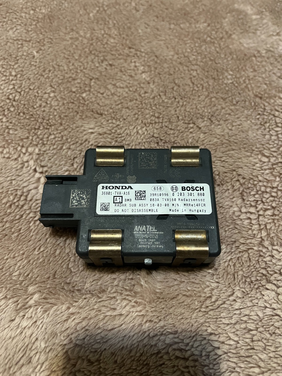 Adaptive Cruise Module Radar Unit Front HONDA 36801-TVA-A16