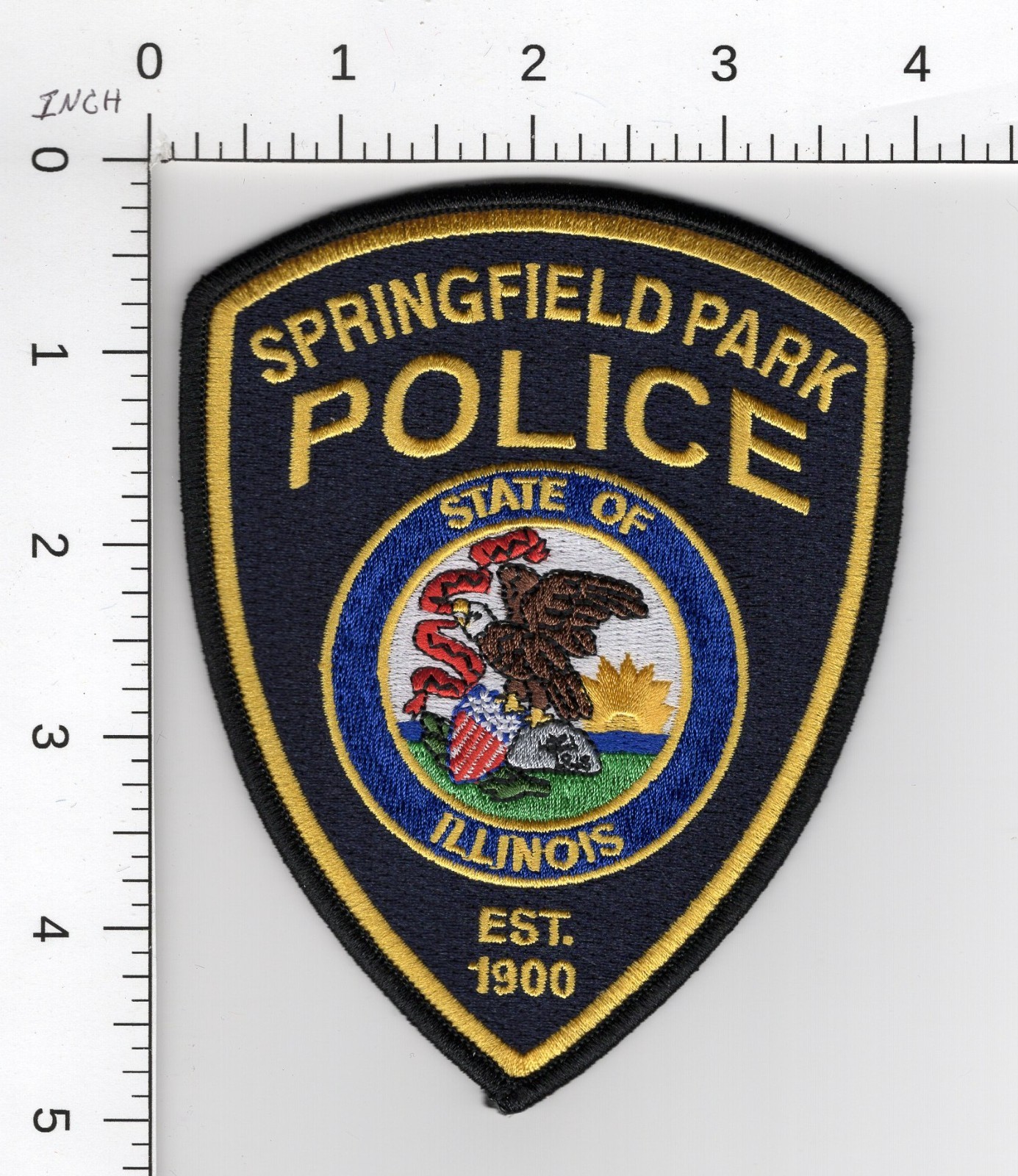 SPRINGFIELD PARK ILLINOIS ^^^^ COLLECTIBLE POLICE EMBROIDERED PATCH