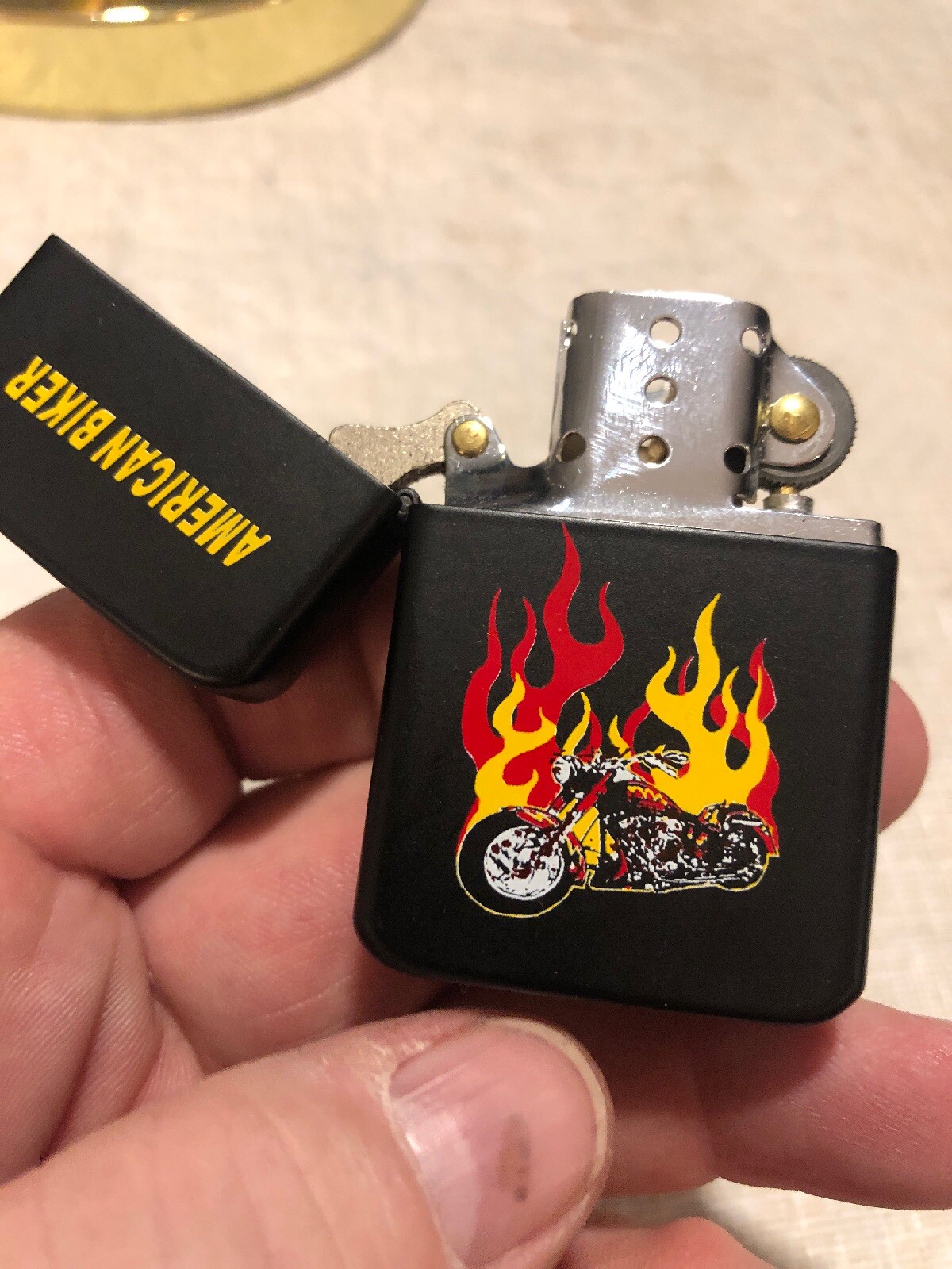 Windproof American Biker Lighter Unused
