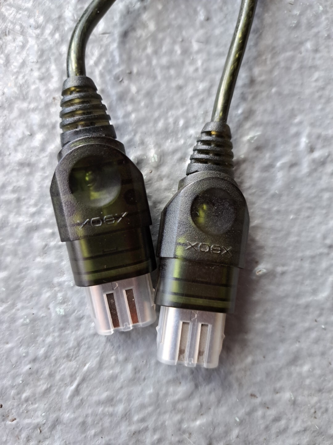 Lot of 2 Original Xbox Controller Breakaway Cable OEM Green