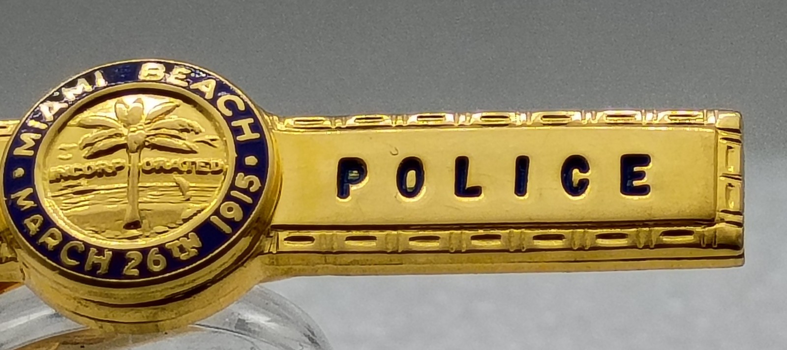 Miami Beach Police Tie Clip