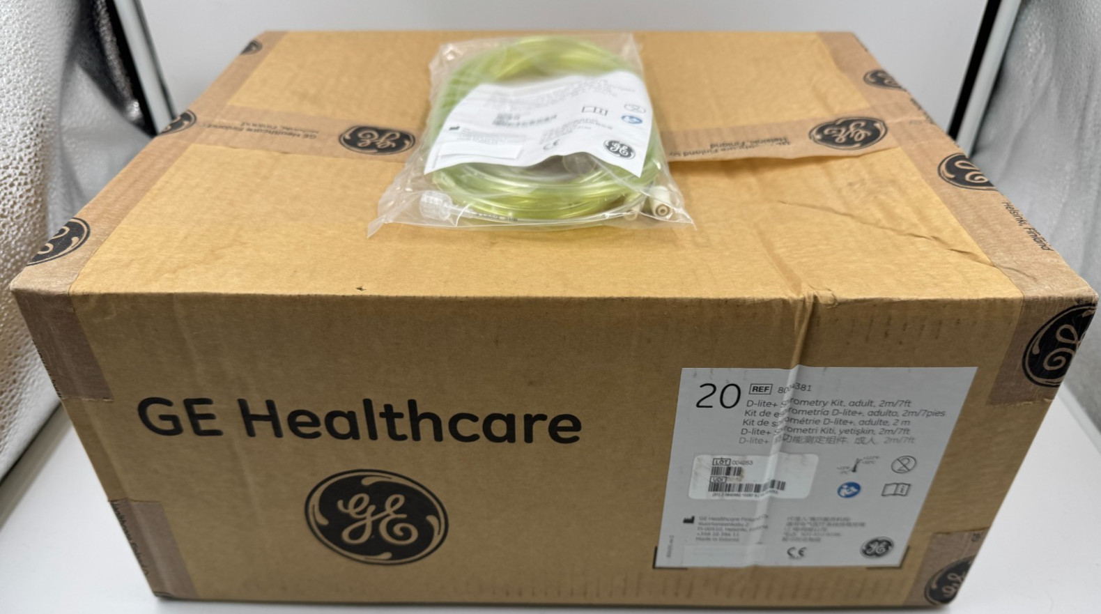 Spirometry Kit D-LITE Adult  2m/7ft GE D-Lite+ CO2 Datex BOX of 20 NEW UK VAT