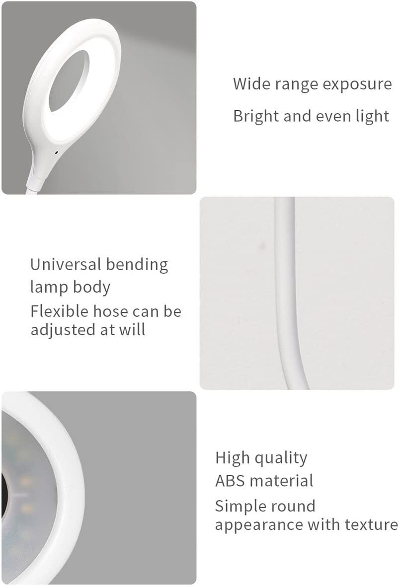 USB Smart Voice Control Night Light LED Dimmable Daylight Bedroom Table Lamp