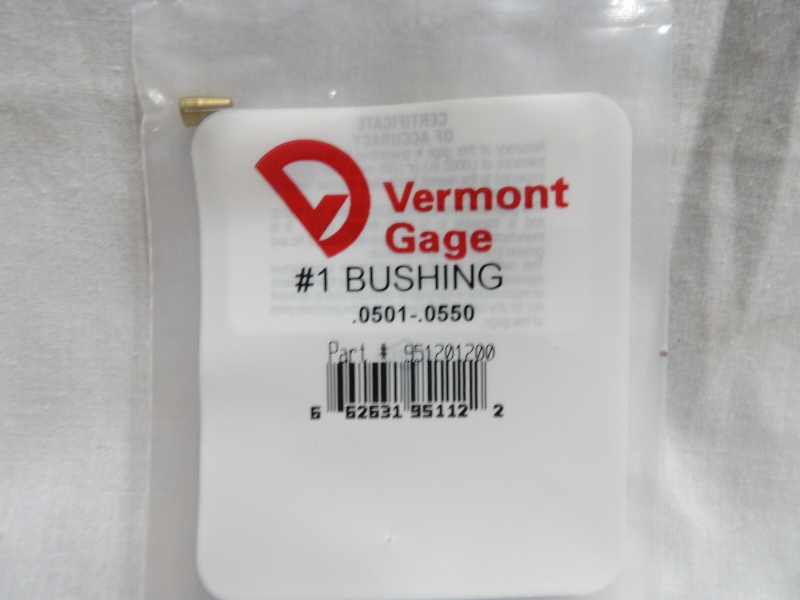Vermont Gage #1 Bushing .0501 - .0550  #951201200