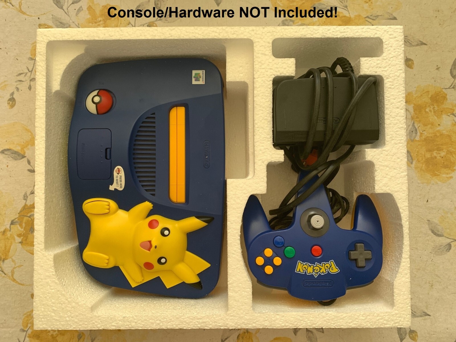 Reproduction Polystyrene (Styrofoam) for Nintendo 64 *Pikachu* N64 Variant