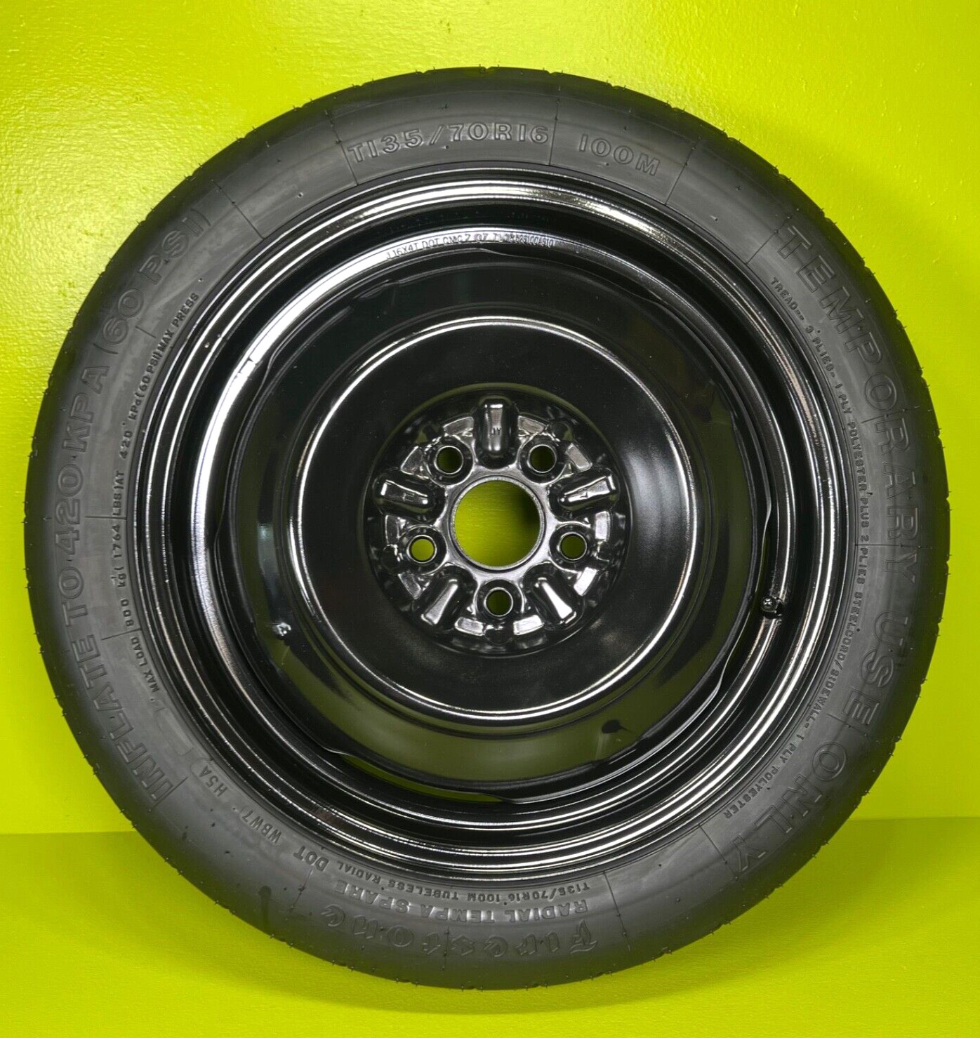 SPARE TIRE FITS:2003 2004 2005 2006 2007 2008 2009 2010 2011 PONTIAC VIBE