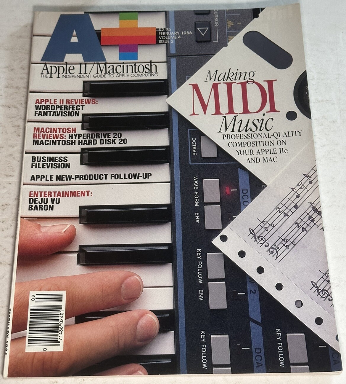 A+ The Independent Guide For Apple Computing February 1986 VOL4 ISS2 MIDI Music