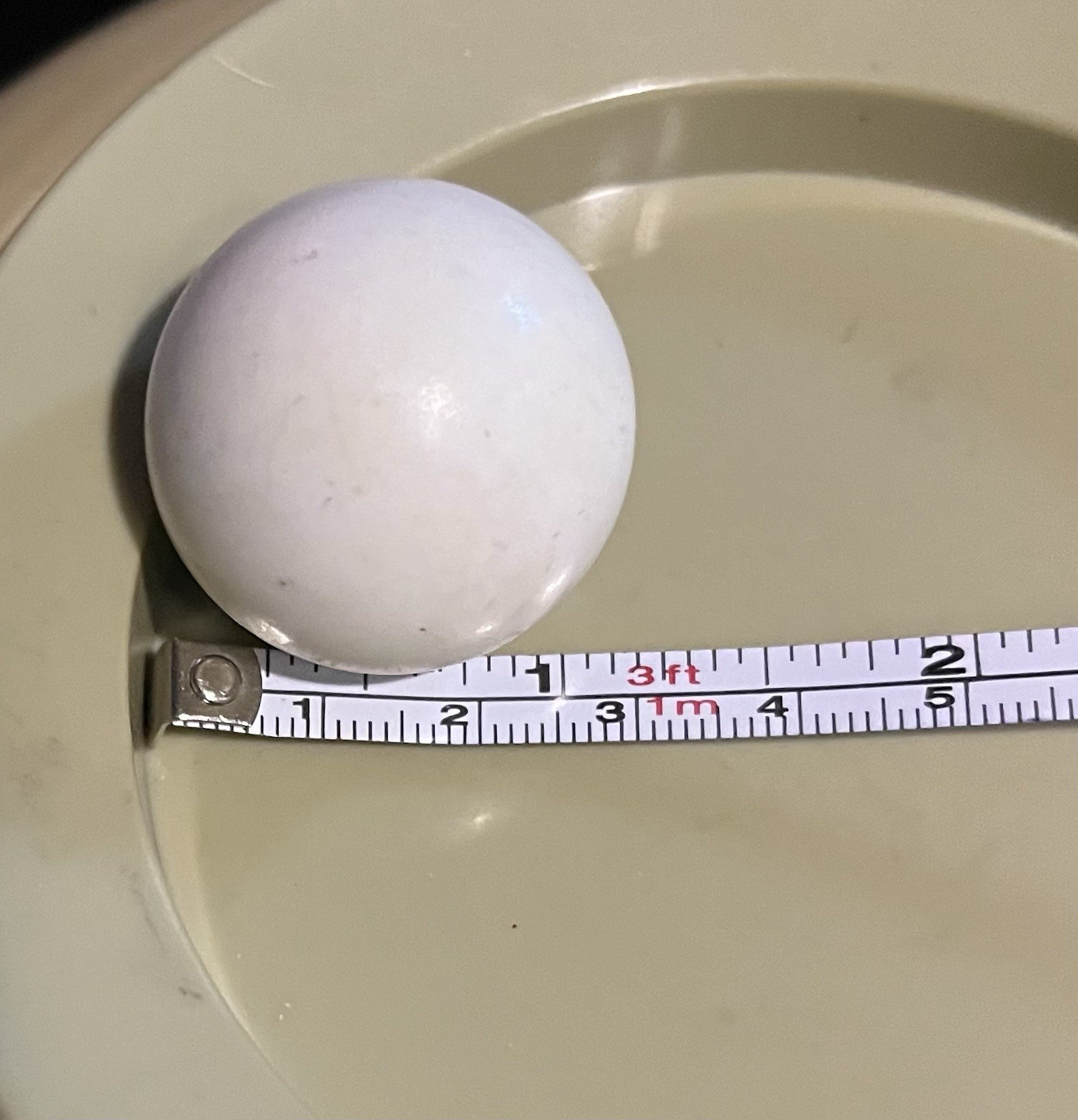 Miniature Mini Small Pool Ball 1” One Inch Cue Ball Solid White Billiards