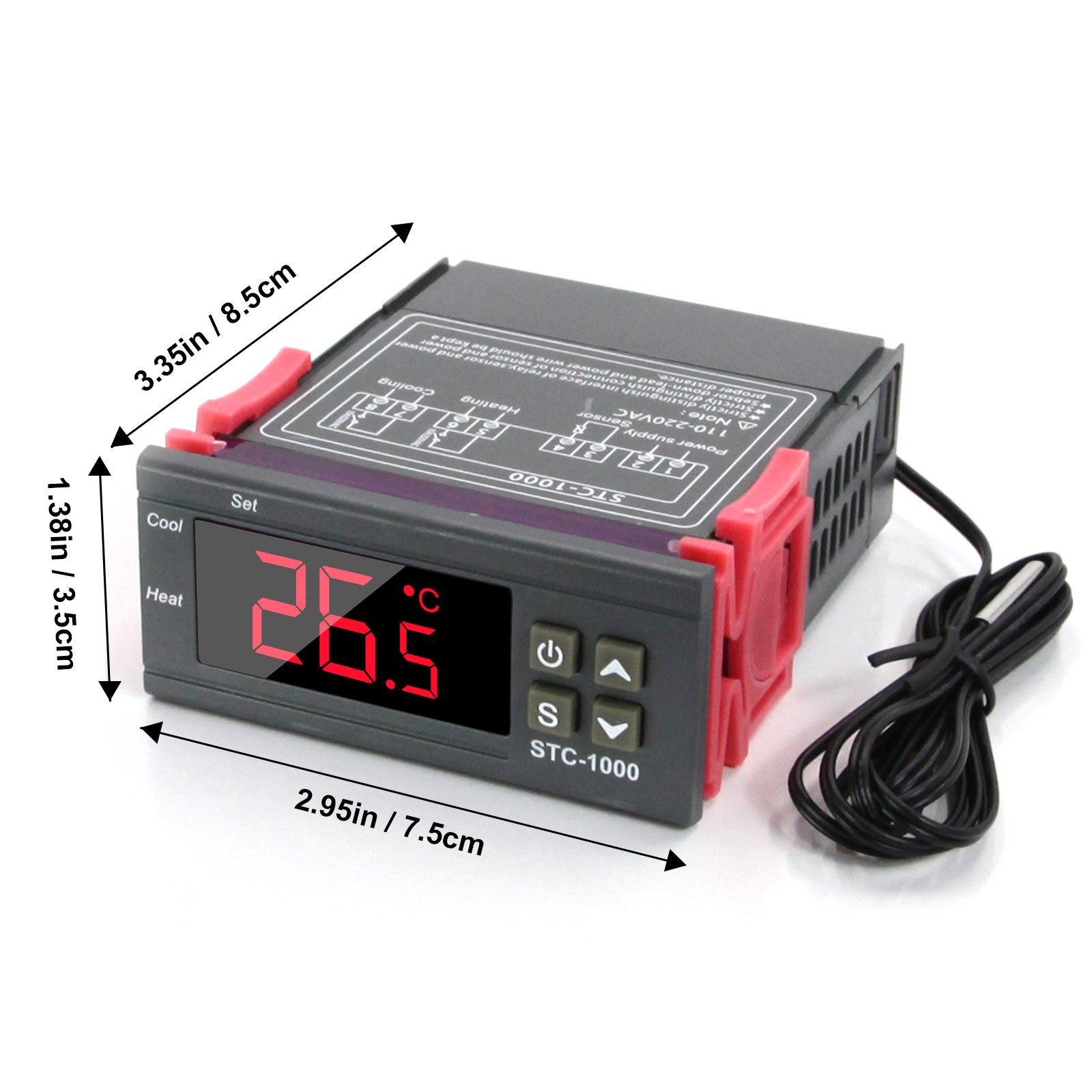 STC-1000 Digital Temperature Controller Thermostat w/ Sensor AC 110V Universal