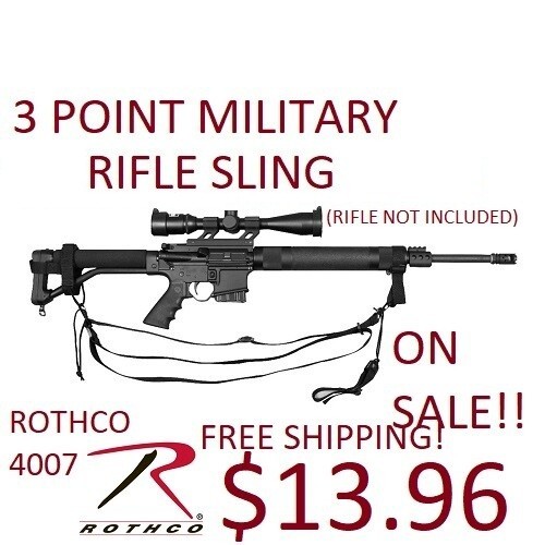 Military 3-point Rifle Sling Rothco 4007