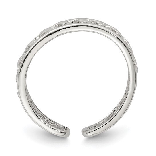 Sterling Silver Twist Open Toe Ring