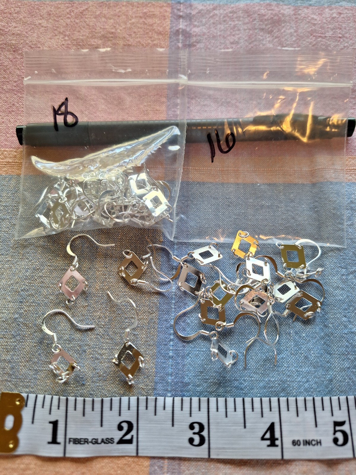 NEW BUT OPENED PACKAGES EARWIRES-LOT OF 17 PAIRS