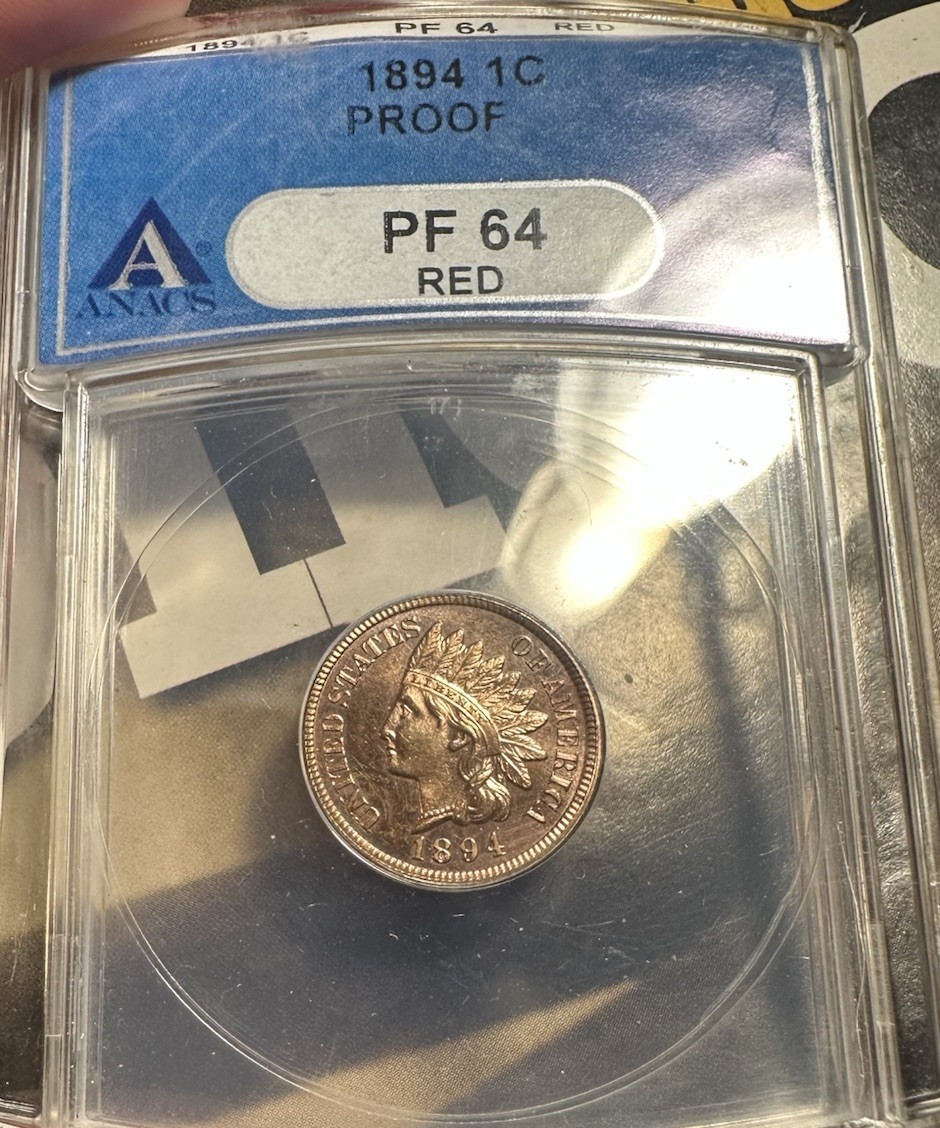 1894 Proof IHC Anacs PF64 RED Indian Head Cent