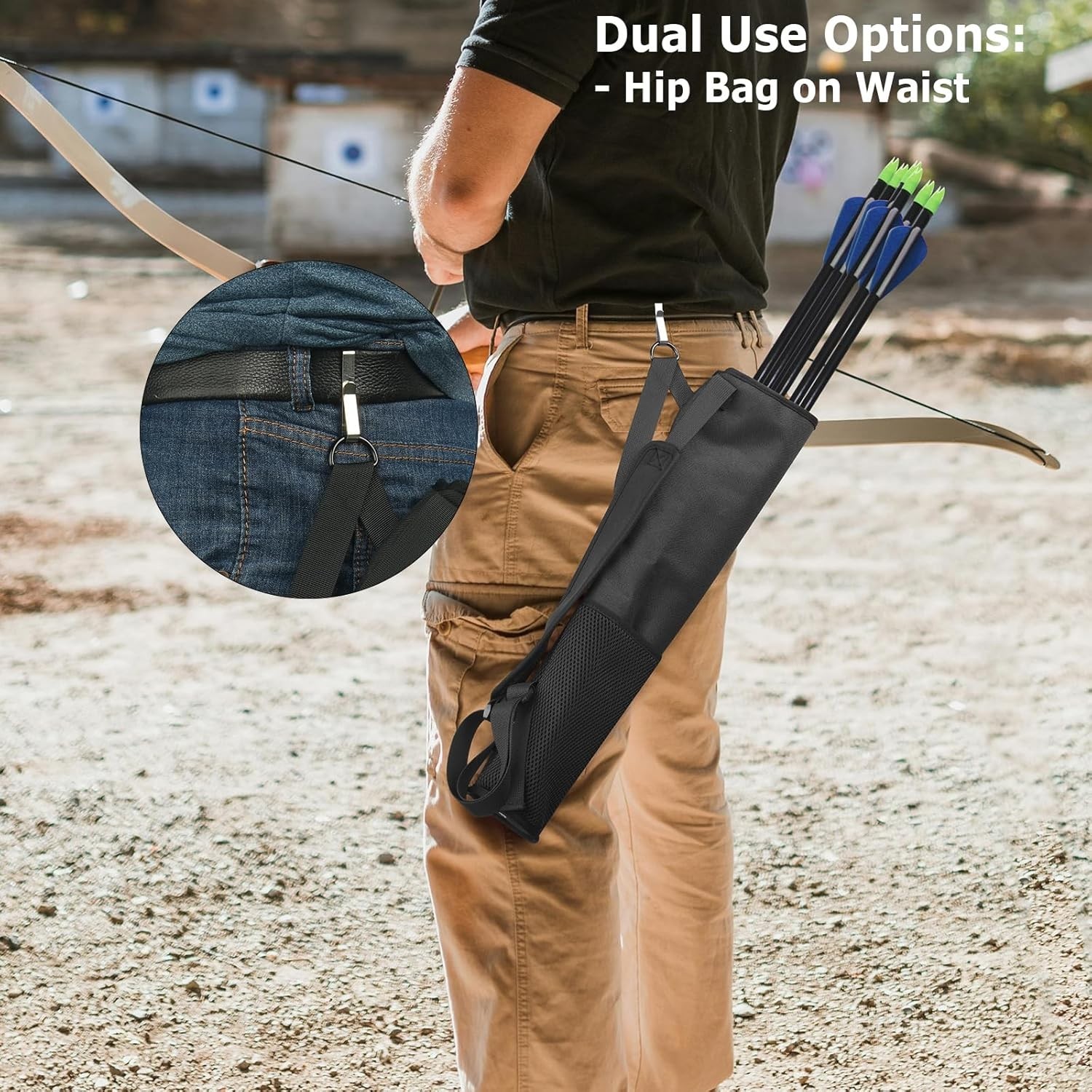 Adjustable Archery Quiver Backpack for Hunting and Practice